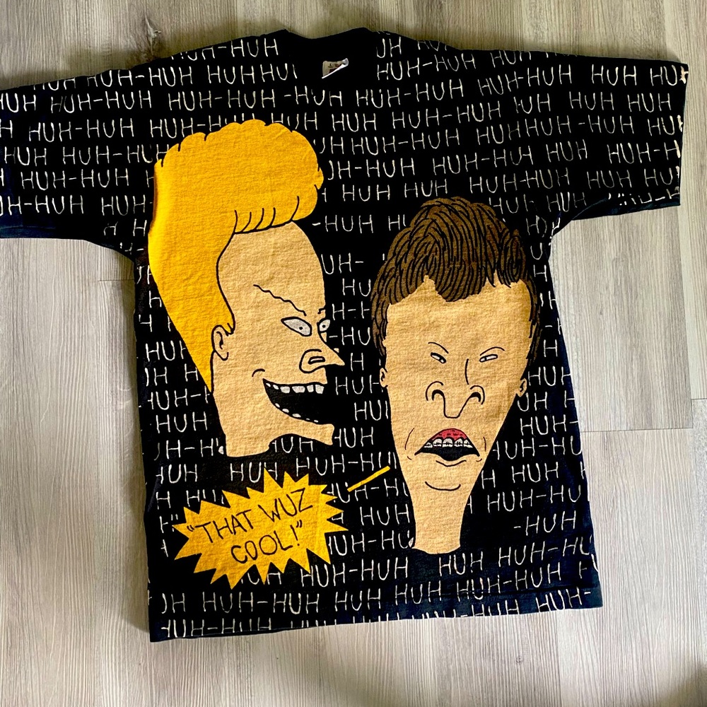 Beavis and Butthead T-Shirt Stanley Desantis Art MTV 1993 Size Large